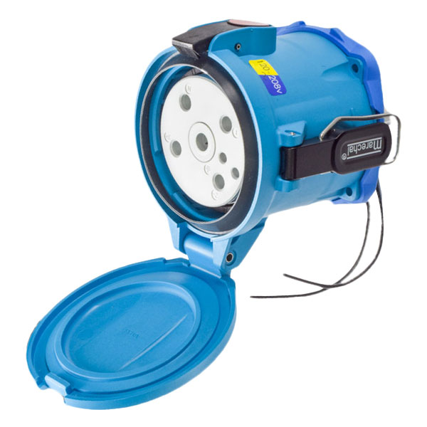 63-94167-262 - DSN150 RECEPTACLE POLY BLUE SIZE 5 TYPE 4X IP 69 3P+N+G 150A 120/208 VAC 60 Hz +2 AUX